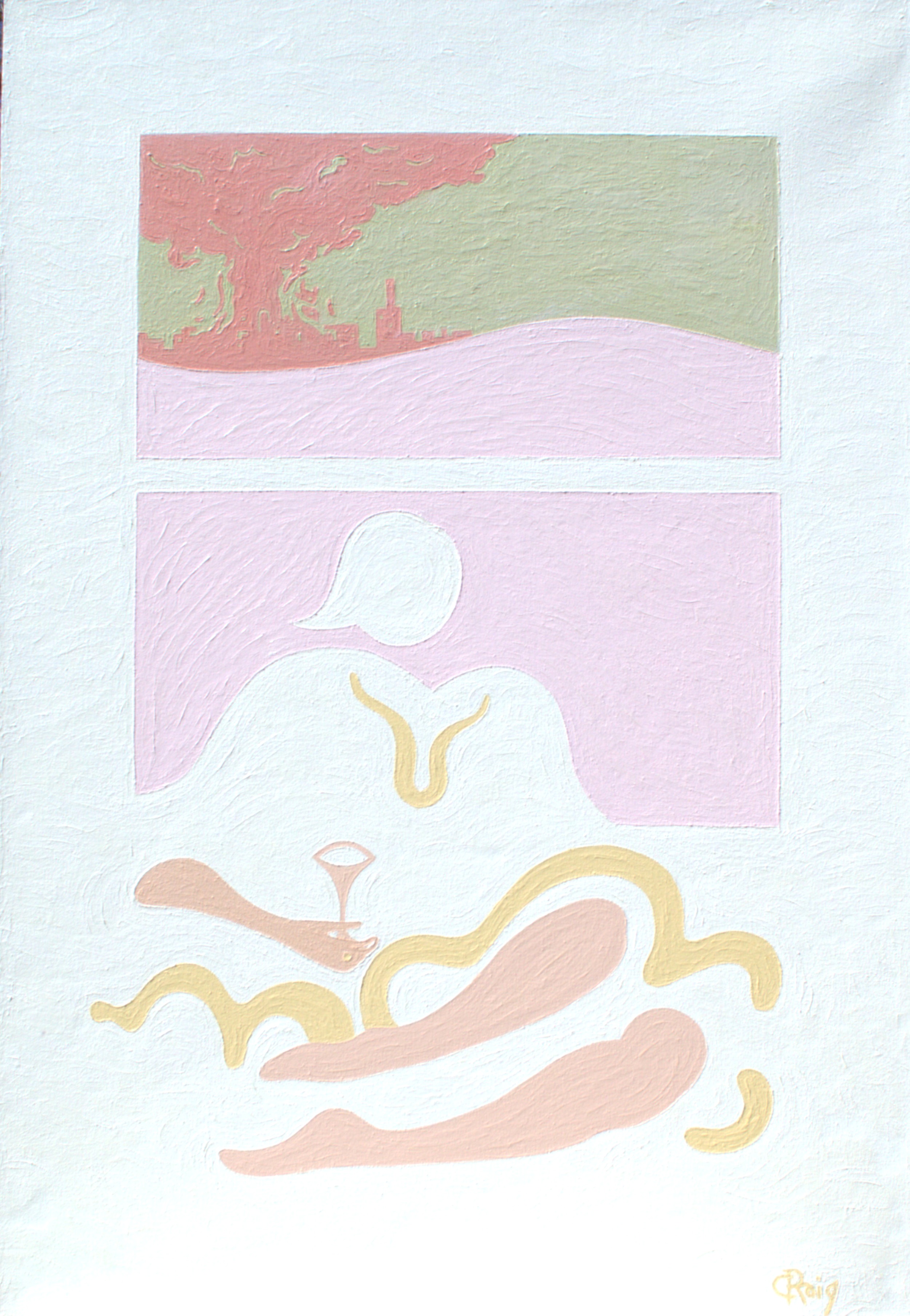 Painting: COMFORTABLE, 38 by 55 inches